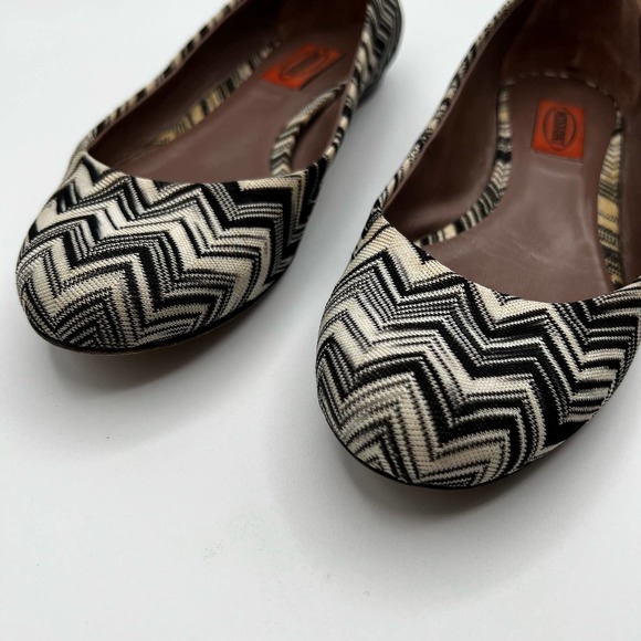 Missoni Chevron Zig Zag Round Toe Fabric Flats Size 7.5 - Picture 4 of 8